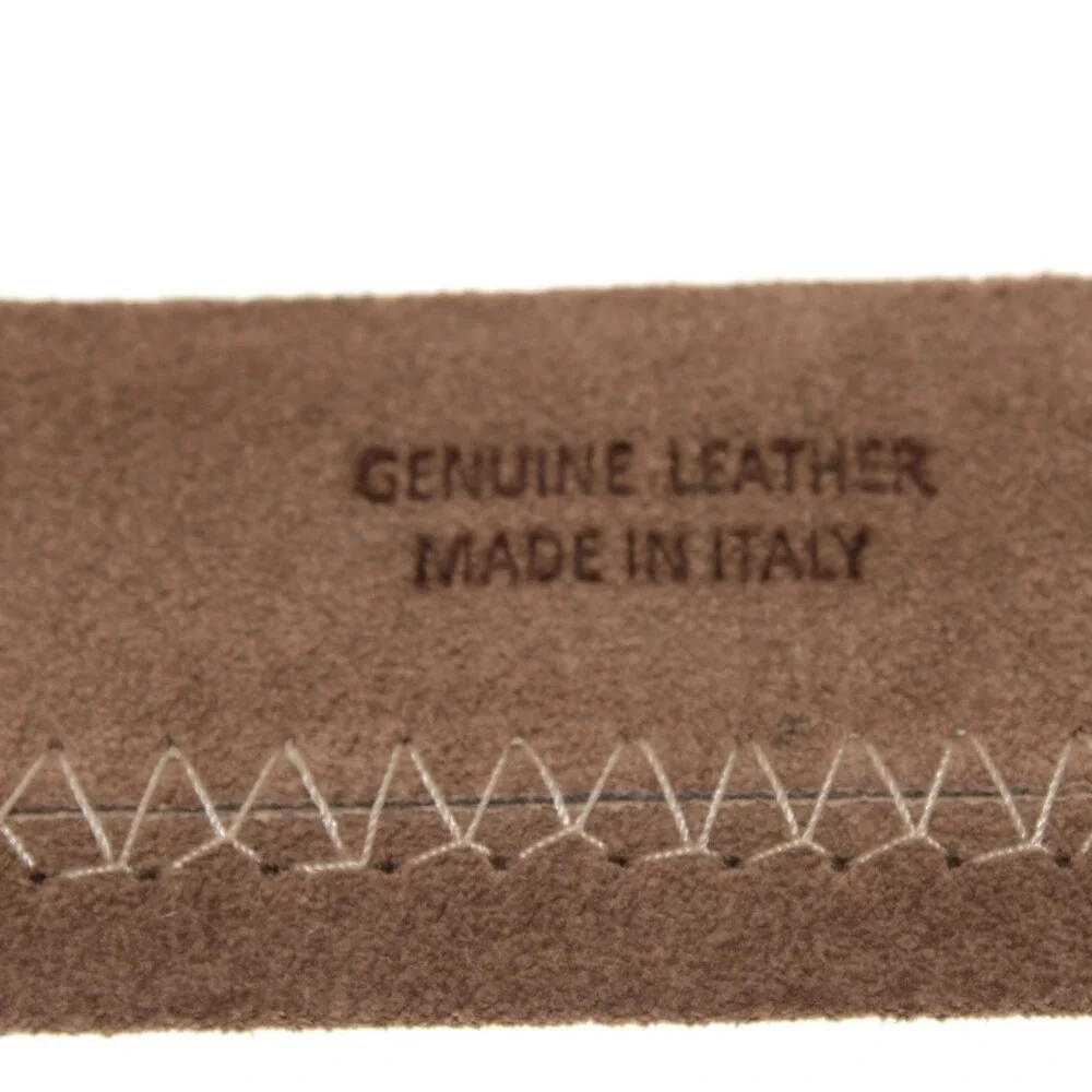 Di Bianco NWT Cut to Size Dress Belt In Solid Brown Suede Leather One Size